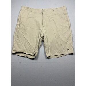 Dixxon D-Flex Mens Khaki Tan Chino Shorts Size 46 Workwear Casual Flex Waist